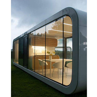 Van het het Glas Stabiele Staal van de zon de Bescherming het Aangepaste Kleur Cabine van de Structuur Prefab Mobiele Apple en Huis van de Peulcontainer