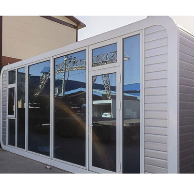 Van het het Glas Stabiele Staal van de zon de Bescherming het Aangepaste Kleur Cabine van de Structuur Prefab Mobiele Apple en Huis van de Peulcontainer