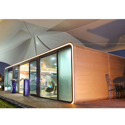 Van het het Glas Stabiele Staal van de zon de Bescherming het Aangepaste Kleur Cabine van de Structuur Prefab Mobiele Apple en Huis van de Peulcontainer