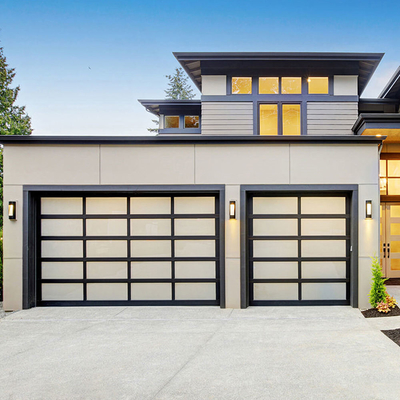 Aluminium framedeur en matglazen villa automatische garagedeur