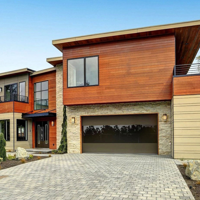 Aluminium framedeur en matglazen villa automatische garagedeur