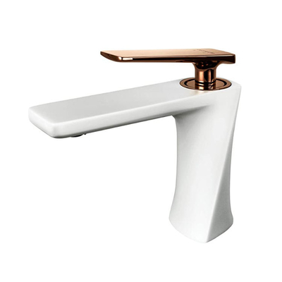 De sanitaire van de de Tapkranen Gouden Kleur van de Warenmixer van het het Handvatwater Enige Kranen van de het Bassingootsteen voor Badkamers