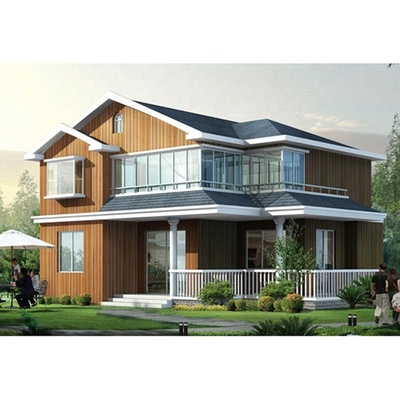 Op maat gemaakte kleur en grootte Lichte staalstructuur Prefabricated Luxe Villa Twee verdiepingen Prefab huis