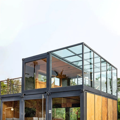 Uitgebreide opvouwbare prefab containerhuizen_40ft opvouwbare wooncontainercabine opvouwbare containerhuis