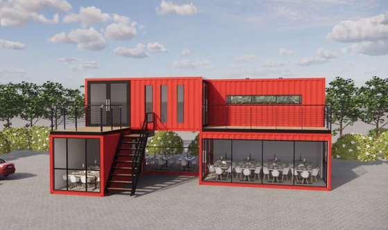 Lage fabrieksprijs Twee stoere containerhuis licht staal gebouw mobiele huis