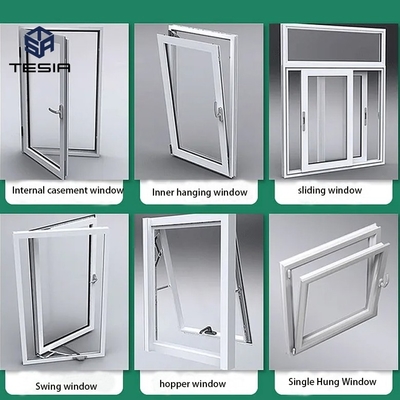 Tesia Dubbelglazen gehard hoogwaardige aluminium gesliderde ramen en deuren