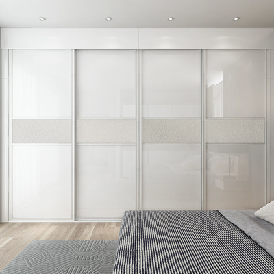 Wit Houten Modern de Schuifdeurkabinet van de Lakarmoire Aangepast Garderobe