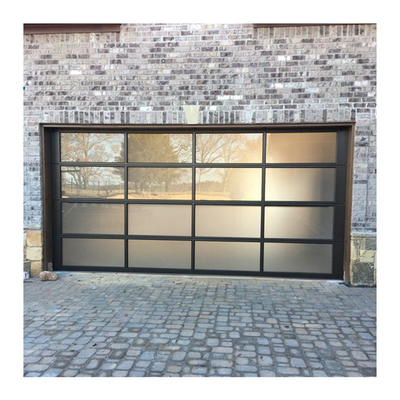 Industriële Sectionele de Garagedeur 60007000mm van het Glasaluminium Breedte