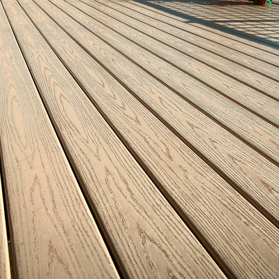 18mm Matt Plastic Wood Grain Flooring UV Bestand pvc Samengestelde Decking