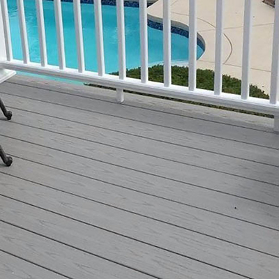 18mm Matt Plastic Wood Grain Flooring UV Bestand pvc Samengestelde Decking
