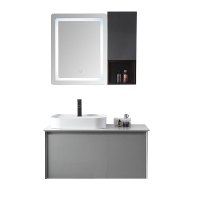 Warme Grey Customized Bathroom Cabinets-LEIDENE Lichte Spiegel de Ijdelheid van het 40 Duimbad