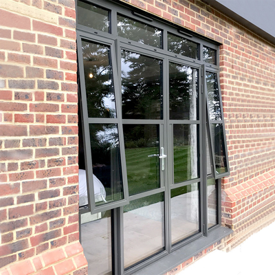 Afbaardende Vensters van het Minimalism de Dubbel Verglaasde Aluminium voor Kelderverdieping