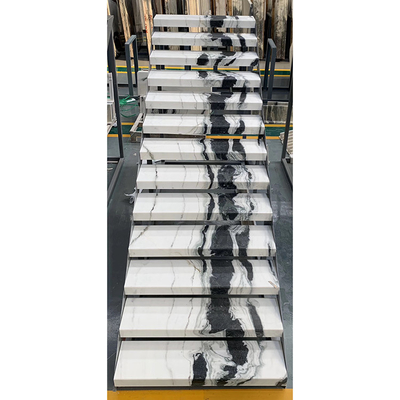 OEM ODM Panda Black And White Marble de Wenteltrap van het Tredennatuursteen