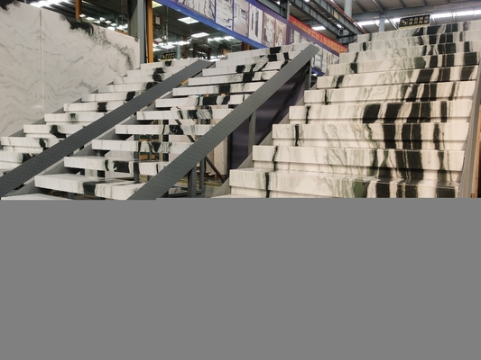 OEM ODM Panda Black And White Marble de Wenteltrap van het Tredennatuursteen