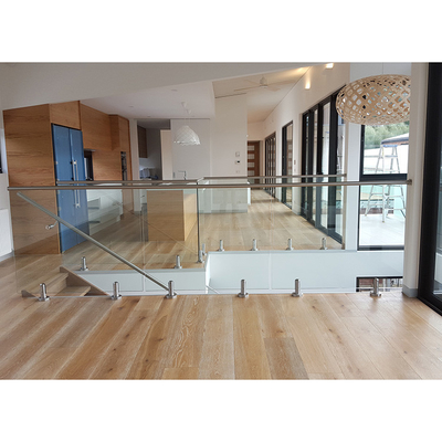 Hoogste van de het Glasbalustrade van Leunings Binnenframeless de Trapwacht Rail On Stairs