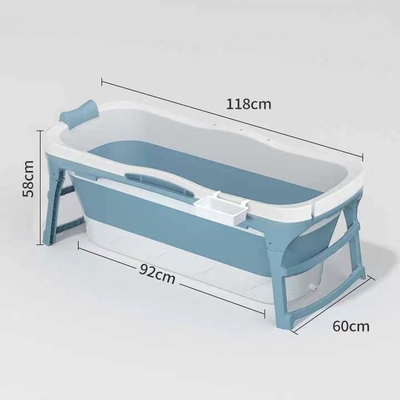 1.18M Blue Pink Freestanding de Plastic Ton van het Badkuip Plastic Vouwende Bad voor Volwassenen
