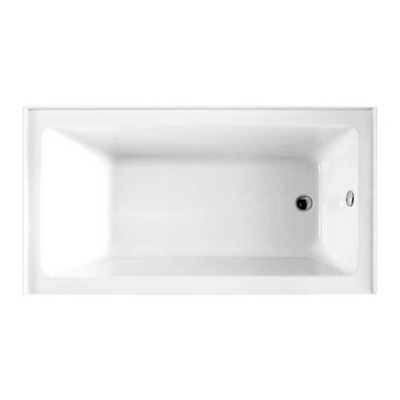 Douane Vierkante Acryl Freestanding Doorwekende Badkuip met Armsteun