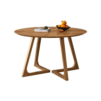Dia 120cm Ronde Houten die Eettafel en Stoel voor Binnenplaatsvilla wordt geplaatst