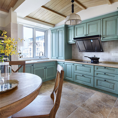 Stevige Houten Veelkleurige Modulaire Keukenkast Shaker Door Kitchen Pantry Cupboard