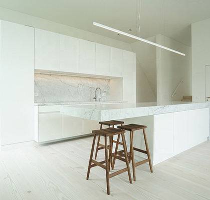 18mm E1 MDF de Grote Voorzijden van Eilandmatte black kitchen cabinets with Handleless