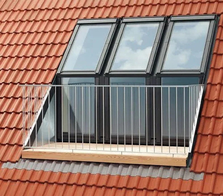 Van het het Aluminiumkader van het hemelweergeven de Waterdichte van het de Vensters Dubbele Glas Vensters van het het Dakdakraam