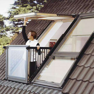 Van het het Aluminiumkader van het hemelweergeven de Waterdichte van het de Vensters Dubbele Glas Vensters van het het Dakdakraam