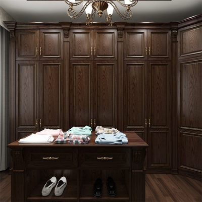 De rode Eiken Garderobe van de de Garderobe Mooie Houten Opslag van de Okkernoot Moderne Slaapkamer