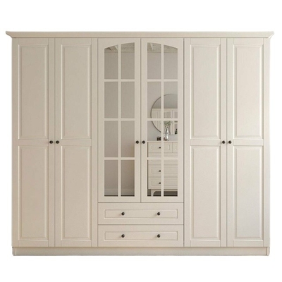 Houten Modern de Slaapkamerkabinet van de Eco Vriendschappelijk Aangepast Garderobe met Glas