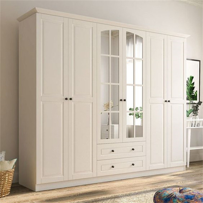 Houten Modern de Slaapkamerkabinet van de Eco Vriendschappelijk Aangepast Garderobe met Glas