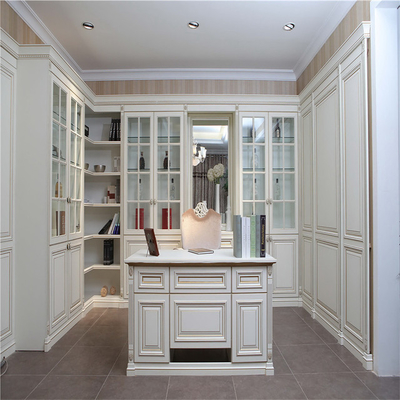 Houten Modern de Slaapkamerkabinet van de Eco Vriendschappelijk Aangepast Garderobe met Glas