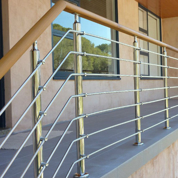 Rod Bar Steel Balcony Railings, Binnentredespoor voor het Terras van het Flatdek