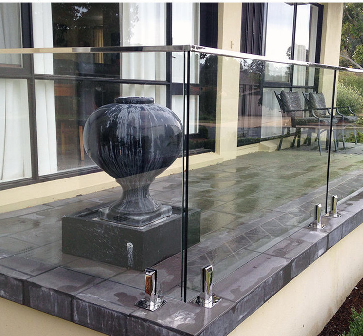 Het moderne Traliewerk van de het Glasbalustrade van Roestvrij staalframeless voor Binnen en Openlucht