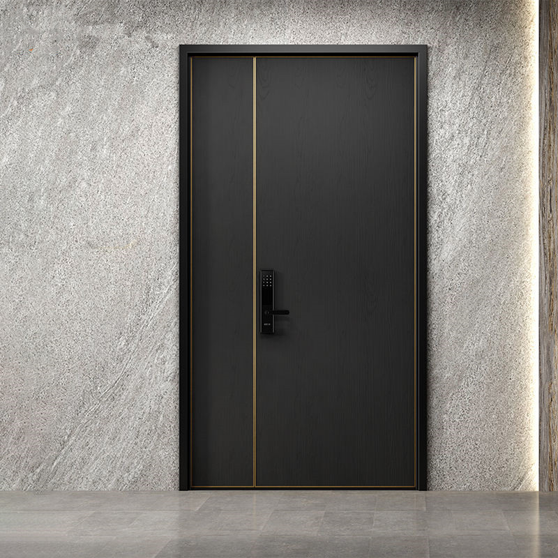 MDF het Staaldeur van de Karkasveiligheid, Houten Gepantserd Buitenfront doors