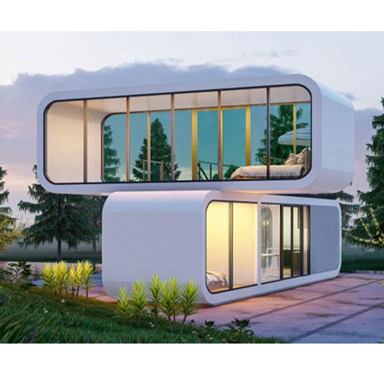 Van het het Glas Stabiele Staal van de zon de Bescherming het Aangepaste Kleur Cabine van de Structuur Prefab Mobiele Apple en Huis van de Peulcontainer