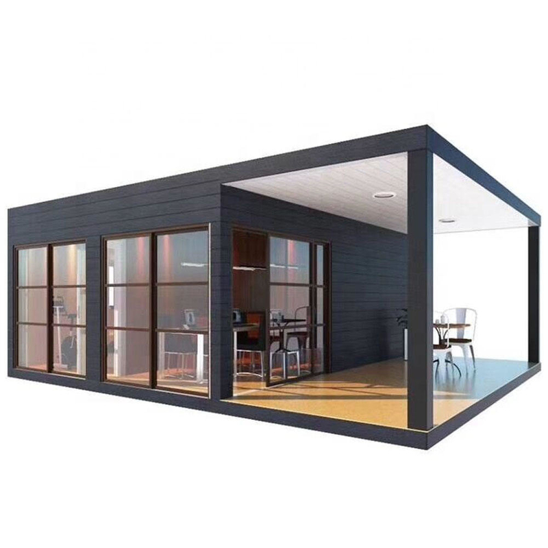 Luxe aanpasbare kleur en glas draagbaar 20ft 40ft prefab flat pack container huis met fabrieksprijs
