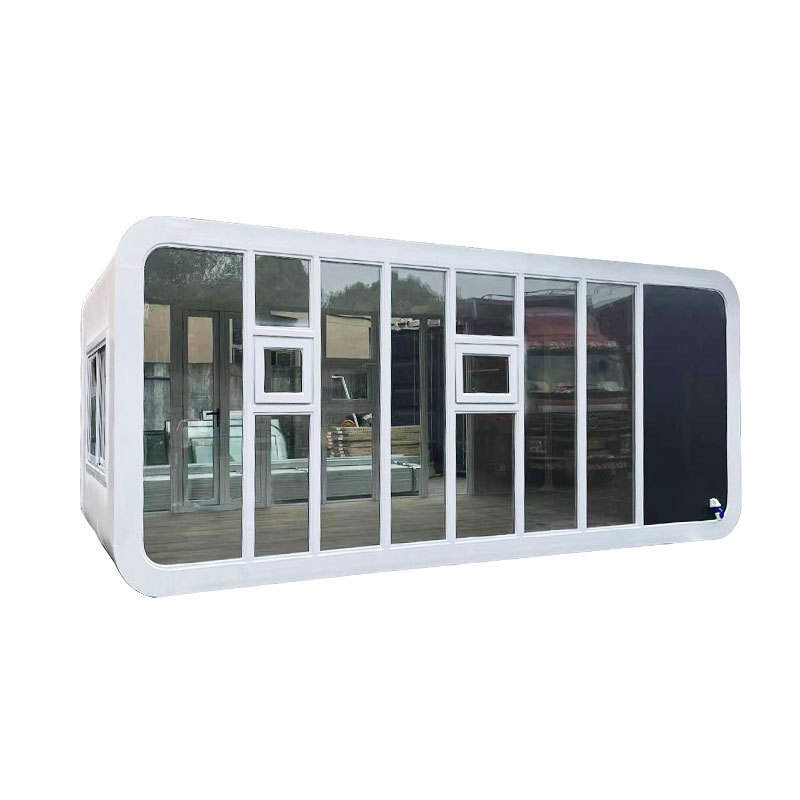 Luxe White Space Capsule Steel Prefab Home Apple Cabin Container Huis voor kamperen