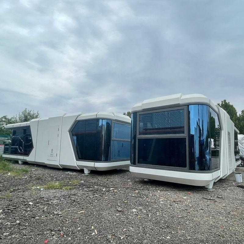 Warm te verkopen Ingerichte hutten Huizen Villa Huis 40FT Container Huis Wit Capusal Office Pod