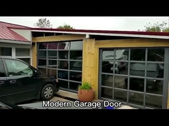 Aluminium framedeur en matglazen villa automatische garagedeur